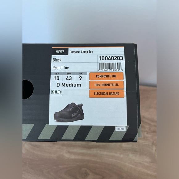 SOLD 💕 Ariat Men's Outpace Black Composite Toe Sneakers 10040283 - Picture 3 of 16